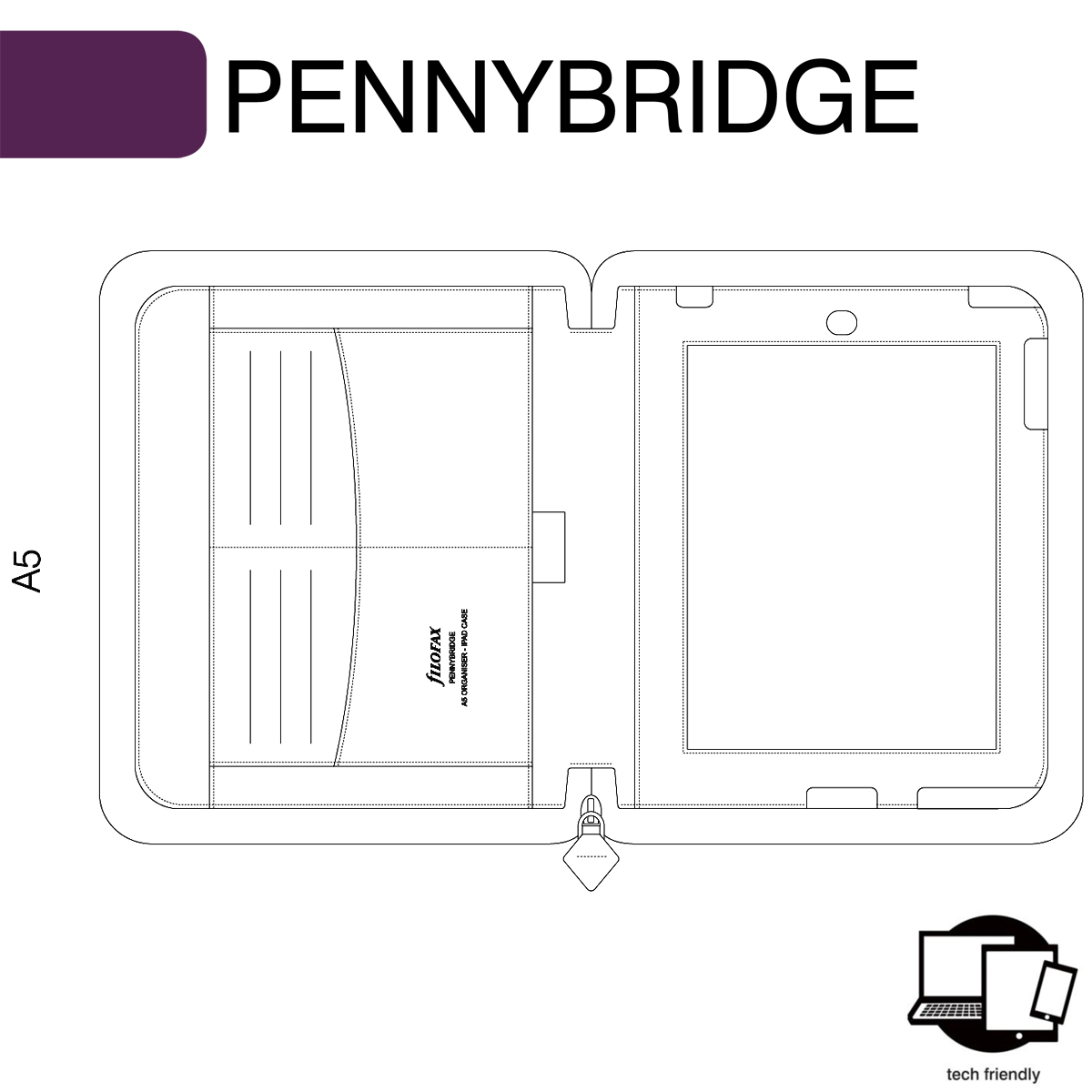 Filofax Pennybridge A5 Organiser iPad Case